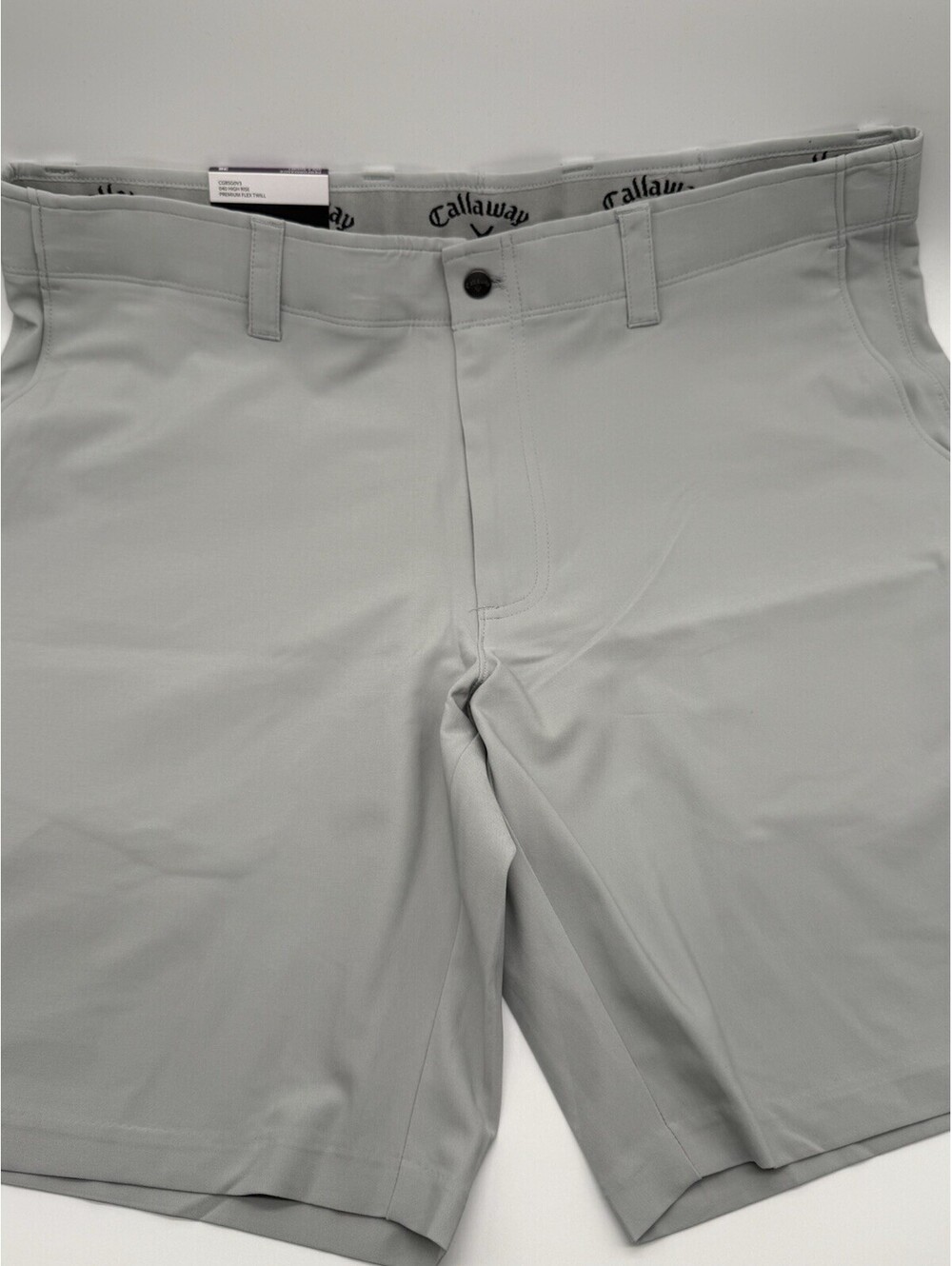 Callaway Performance Golf Shorts Men’s Size 36 Light Gray Opti-Dri Stretch NWT